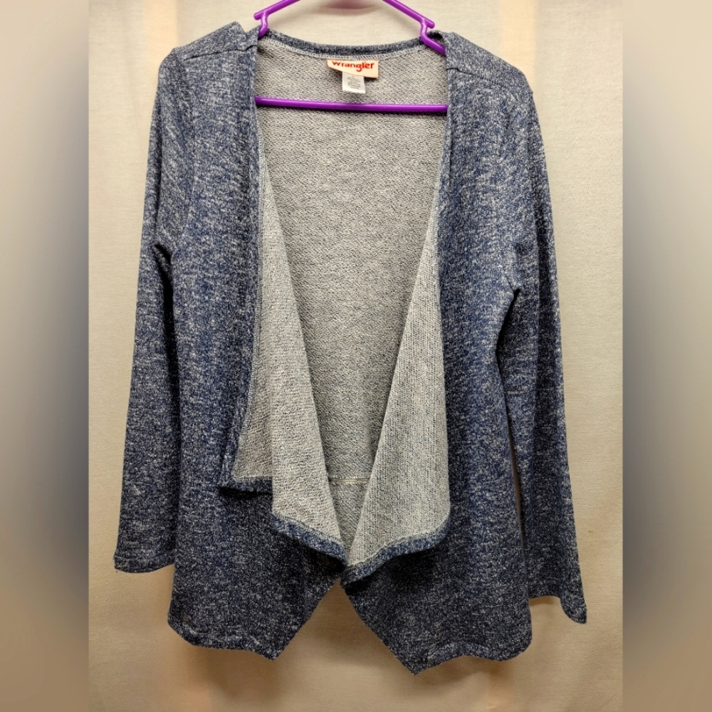 Wrangler Cardigan Size Medium Denim Blue